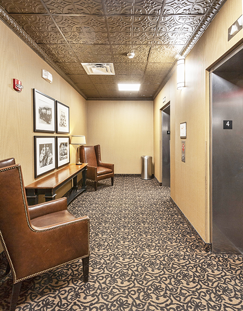 Elegant elevator lobby