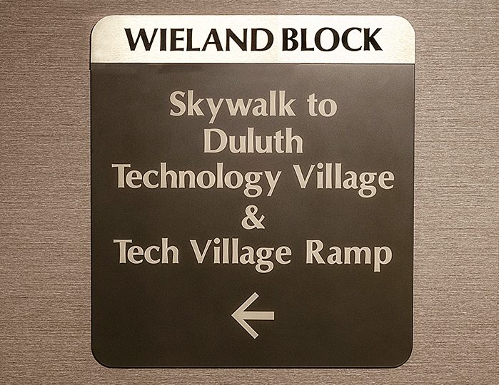 Wieland Block Skywalk Sign