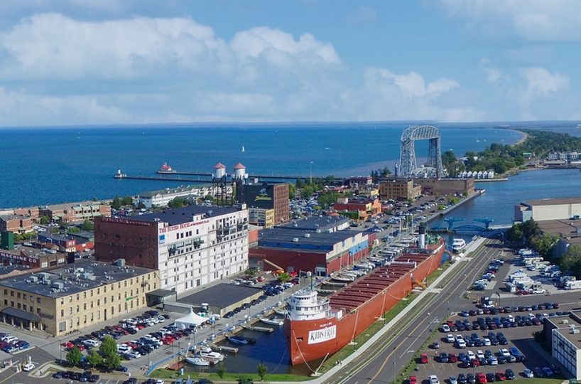 panoramic view from US Bank Building Downtown Duluth Minnesota