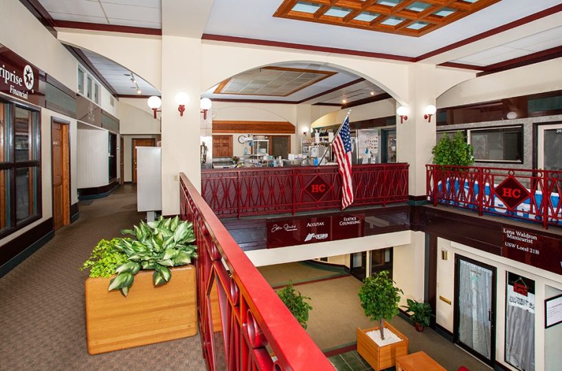 Howard Court's lobby from the 2nd story