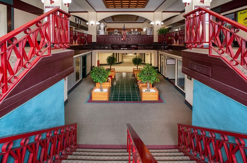 View of Howard Court's lobby from the staircase