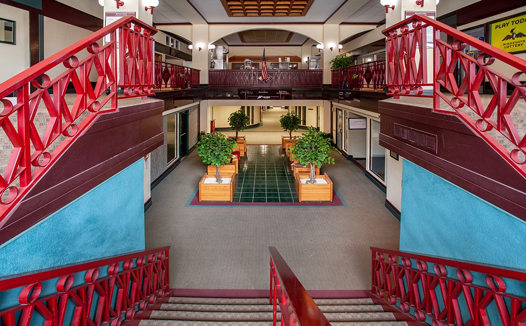 View of Howard Court's lobby from the staircase